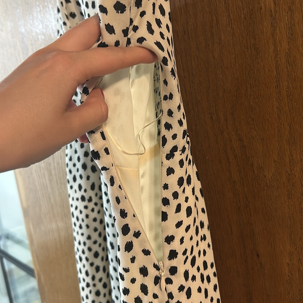 GB Medium Juniors Strappy White Cream Polka Dot Dress Mini Dress - Picture 5 of 16